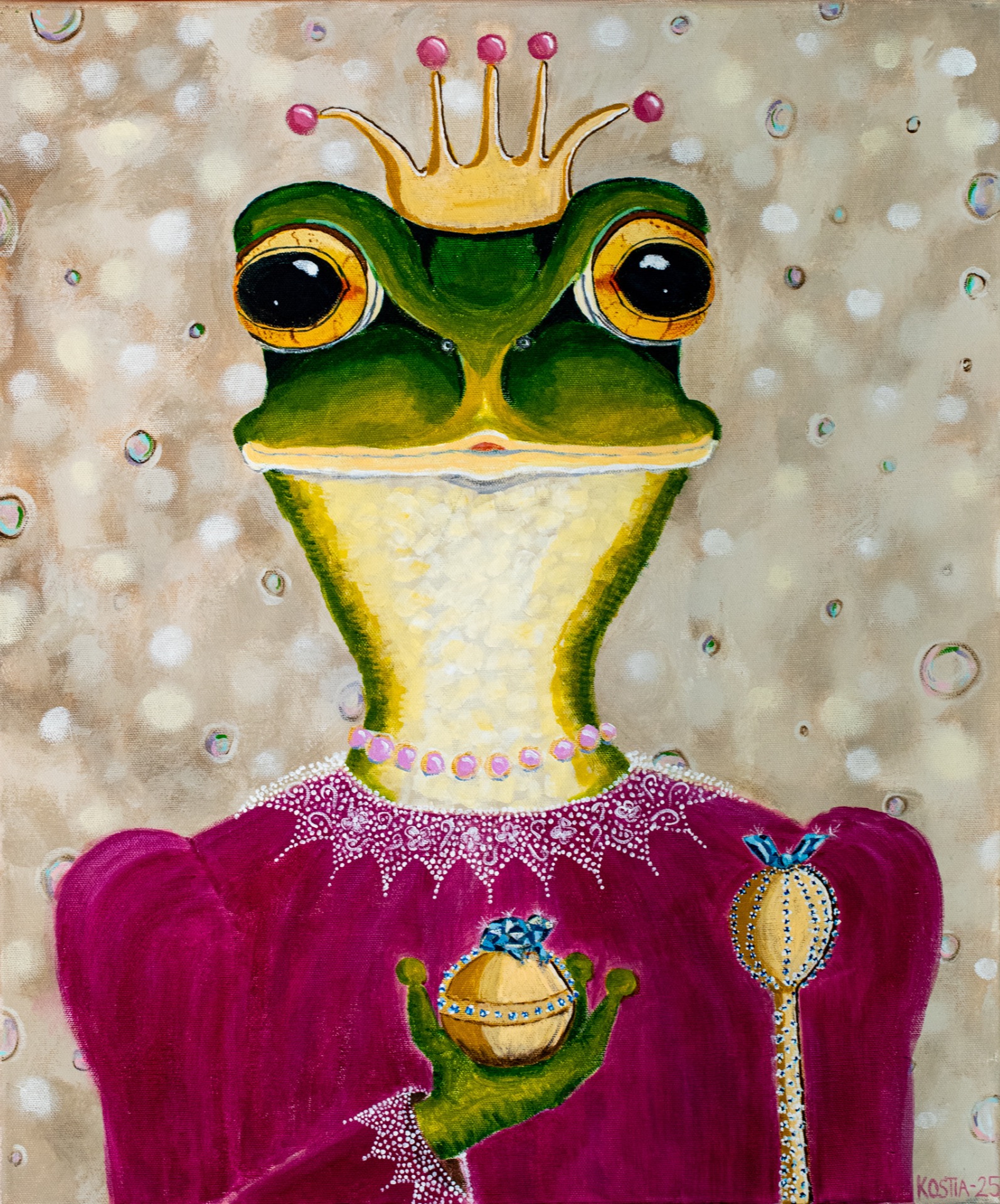 Queen of Frogs 46x38cm 350,00€